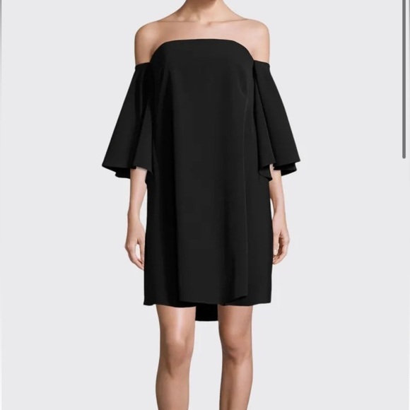 Milly Mila Off the Shoulder Italian Cady Mini Dress - Picture 1 of 8